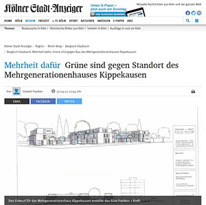 Screen vom Artikel im Kölner Stadtanzeiger